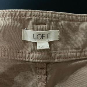 Women’s Tie Waste Paper Bag Denim Beige Pants